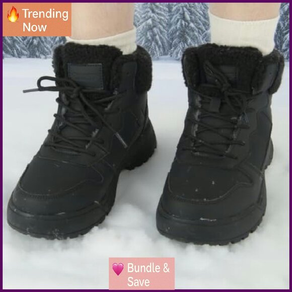 Women's Waterproof Winter Snow Boots Non-Slip Hiking Outdoor Shoes - Picture 4 of 7